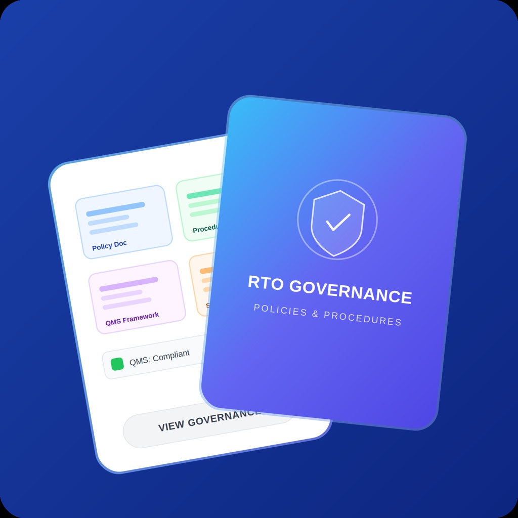 RTO governance policies and procedures showing a compliant Quality Management System framework.